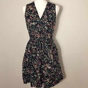 GAP Navy Floral Print Dress